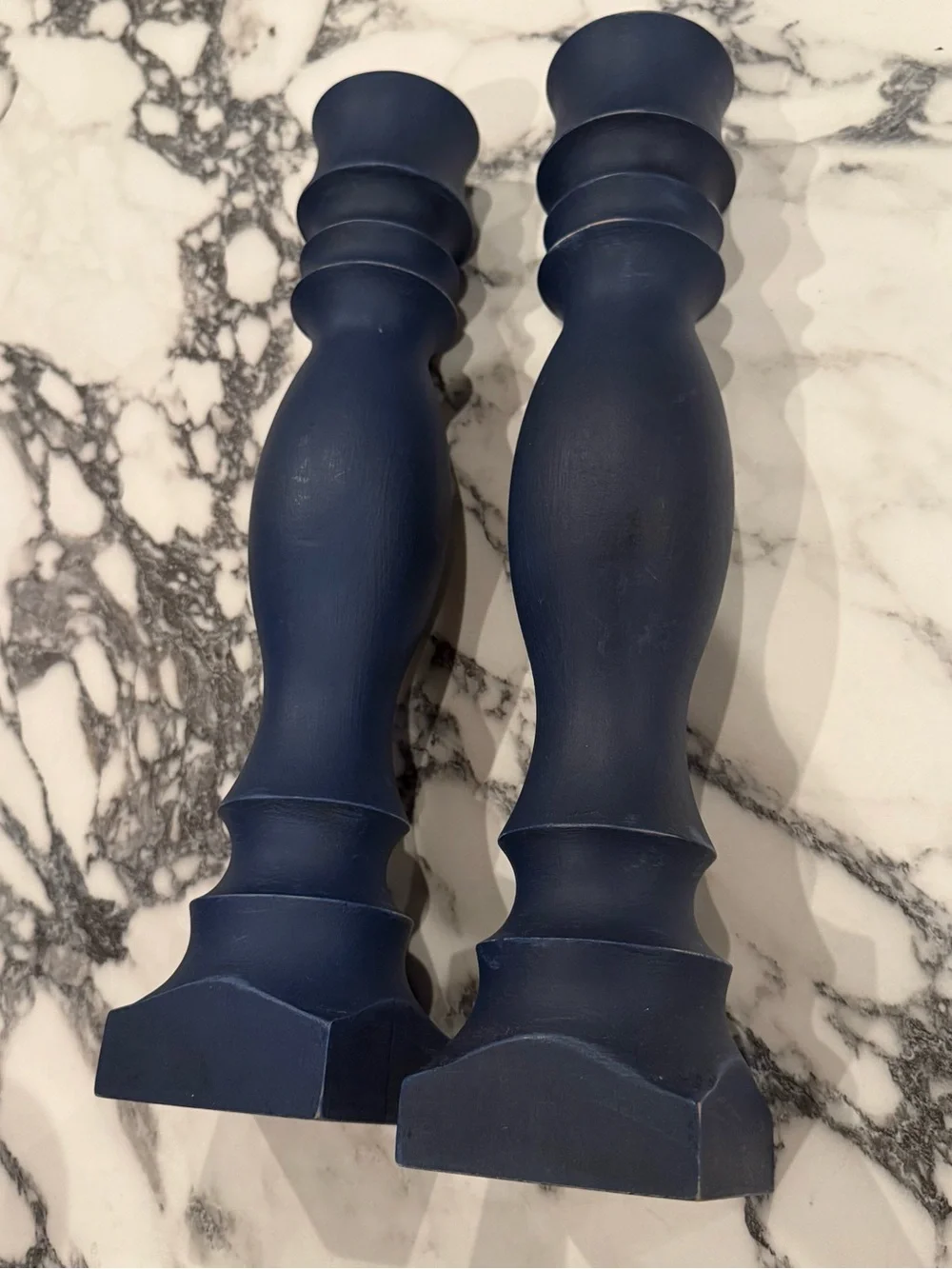 Harp Design Co. Handmade Turned Wood Candlesticks - Set of 2